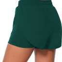 Sunzel 2 in 1 High Waist Running Shorts for Women Quick Dry Elastic Athletic Shorts with Pocket and Drawstring Workout Summer (Green, S)