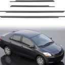 4 PCS Car Window Moulding Trim Weatherstrip Window Moulding Trim Seal Belt for Toyota Yaris Sedan 4-Door 2007 2008 2009 2010 2011 2012 2013 2014 2015 2016Black