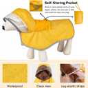 Dog Raincoat, Adjustable Dog Rain Jacket with Clear Hooded Double Layer for Large Medium Small Dogs Puppies, Waterproof Rain Coat Poncho with Reflective Storage Pocket & Rim (XL)