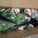 Hollyone 2 Pack Artificial Camellia Tree, 3FT Faux Pink Camellia Flowers Plant with Ground Spike Fake Floral Blooming Flower Plants for Home Indoor Outdoors Front Door Porch Garden Decor