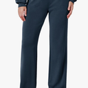 ODODOS Women's Modal Soft Wide Leg Pants with Pockets Adjustable Shockcord High Waist Casual Lounge Pants-27/29/31" Inseam XL