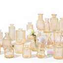 RUCKACE Bud Vases in Bulk 22 Gold Glass Small Vases Flower Vase for Centerpiece Table Wedding Decorations Home Decor Party