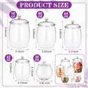 Nuogo 6 Pcs Plastic Candy and Cookie Jar with Lids Decorative Apothecary Jars Candy Buffet Containers Clear Airtight Food Storage Canister Home Decoration(30/42/64/80/90 oz,Classic, Stylish)