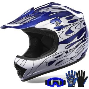 Youth Dirt Bike Helmet DOT Approved Kids Full Face Motocross Helmets, X-Large