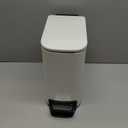 Homie Soft Close, Slim Trash Can 6 Liter / 1.6 Gallon with Anti - Bag Slip Liner and Lid, Use as Mini Garbage Basket, Slim Dust Bin, or Decor in Bathroom, Restroom, Kitchen, or Bedroom (Matte White)
