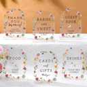 Thyle 6 Pcs Wildflowers Baby in Bloom Acrylic Baby Shower Table Decorations Sign Thank You Sign Centerpieces with Stand 8 x 10" Wedding Birthday Party Decorations for Guests Gifts