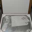 ANDY STAR Bathroom Vanity Mirror, 24x36 Inch Matte Black Mirror, Modern Rectangle Mirrors for Bathroom, Asymmetrical Wall Mirror with Scalloped Round Corner