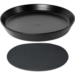 14 Inch Plant Saucer Tray 4 5 6 8 10 12 14 15 Inch Ceramic Plant Saucers for Indoors Outdoor, Drainage Drip Water Trays for Planter Pots Flower, Glazed Pot Saucers Trays (15 Inch)