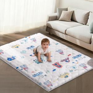 Baby Play Mat, Soft Baby Floor Mat, 71 x 59 Thicker Foam Play Mat Foldable Baby Playpen Mat Crawling Mat for Babies, Toddlers, Car Design