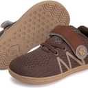 WateLves Wide Toddler Barefoot Shoes Little Kids Boys Girls Walking Tennis Sneakers with Breathable Mesh Zero Drop Sole Adjustable Strap