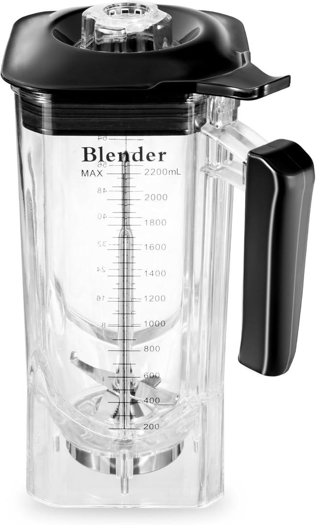 80 OZ Container Blender Pithcer Jar with Blade Replacement for WantJoin K90, CRANDDI K90 and Senlee B-90A Food-Grade BPA-Free Pitcher