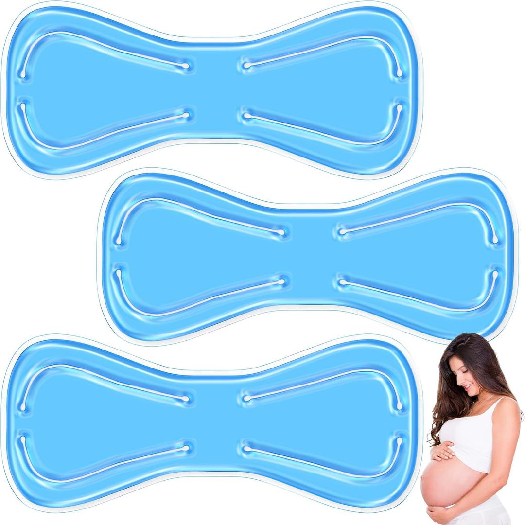 Postpartum Ice Packs for Recovery, Reusable Cooling Gel Packs, Postpartum Ice Pack for Pain Relief and Recovery, Reusable Cooling Gel Pack, Blue, Large (3PCS)