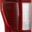 LED Tail Lights W/Blind Spot Compatible With 2020-2022 Ford F250F350 F450 Super Duty Taillight Assembly(Module NOT Included)with Bulbs Rear Brake Lamp Left Driver Side FO2800282 LC3Z13405E