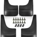 A-Premium Set of 4PCS Mud Flaps Splash Guards Mudguards Mudflaps with Hardware Kits Accessory Compatible with Chevy Silverado 1500 2500 3500, Avalanche, Suburban, Tahoe 01-14, Front LH RH & Rear LH RH