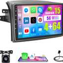 Android 15 Car Radio for Toyota Sienna 2004-2010, 9 inch Capacitive HD Touch Screen for Sienna Head Unit with Carplay Android Auto 5G WiFi GPS Bluetooth 5.0 1280 * 720 4+64G