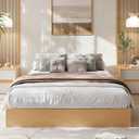 Garvee Wood Platform Bed Frame, Twin XL Low Profile Bed Frame