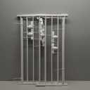 Babelio 31" Baby Gate Extension for Foldable Extra Wide Gates, 30" Tall Metal Dog Fence Extension, 2 Metal Panels, White