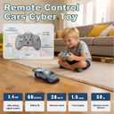 Remote Control CarAll Terrain 2.4GHz RC Truck for 3-12 Year Old Boys, Electric Vehicle RC Car with LED Lights for Kids, Birthday Gifts for Kids (Gray)