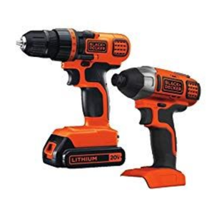 BLACK+DECKER 20V Lithium Cordless Drill and Impact Driver Combo Kit, Battery and Charger Included