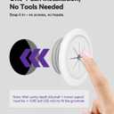 VCELINK TV Cord Hider for Wall Mounted TV, 2.36" (60 mm) Mini White Cable Management Kit Hides TV Wires- Push Type, 4 Pack Wall Cord Pass Throughs and 1 Hole Saw Drill- Ideal for Mounted TVs, Desks