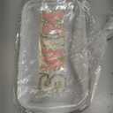 Swim Pouch Bag Clear Makeup Bags with Zipper Preppy Chenille Letter Patch Cosmetic Bag Beach Pool Zipper Pouch Summer Organizer Toiletry Bag for Women Girl Gifts