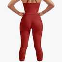 RXRXCOCO Cross Back Workout Set for Women Tank Tops Hidden Scrunch Leggings Gym Set 2 Piece Gym Outfit with Pockets S