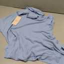 DOKOTOO Oversized Tshirts for Women Waffle Short Sleeve Shirts Drawstring Hoodies Waffle Knit Tops Side Slit Top with Pockets S