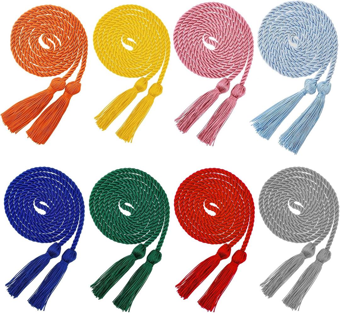 8 Pcs Graduation Cords 2026 Graduation Honor Cords 2026 Honor Tassels Sewing Tassels for Bachelor, Master, Doctor