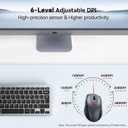 TECKNET Wireless Mouse, 2.4G USB Computer Mouse with 6-Level Adjustable 4800 DPI, Silent Quiet Click，30 Months Battery, Ergonomic Grips, 6 Buttons Portable for PC, Chromebook, Mac - Grey