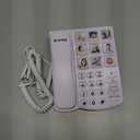 Uvital Big Button Phone for Seniors, Corded Landline Phone with 9 One-Touch Dialing Big Buttons, Hands-Free Calling, Loud Ringer, Easy to Use for Visually Impaired Telephone for Seniors (01-Button White)