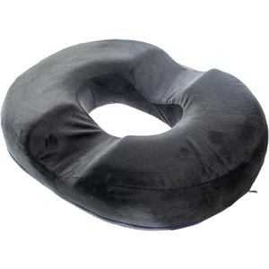 Orthopedic Donut Seat Cushion Memory Foam Cushion - Tailbone & Coccyx Pillow - Pain Relief for Hemorrhoids, Prostate, Pregnancy, Post Natal Sciatica (Black)