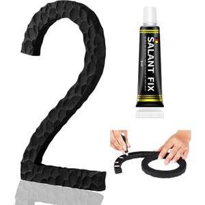 8 Inch Self-adhesive House Numbers for Outside Stick On, Large Black Modern Address Numbers For House, Outdoor House Numbers Adhesive Resin Matte Black Address Number 2