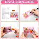 28 Packs Valentine Mochi Squishy Toys with Valentine Cards Animal Squishies for Kids Valentines Day Gift Exchange Classroom Prizes Valentine Party Favors Supplies