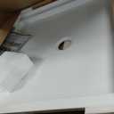 DreamLine SlimLine 36 in. D x 36 in. W x 2 3/4 in. H Center Drain Single Threshold Shower Base in White, DLT-1136360