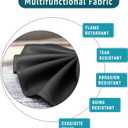 Premium Headrest Cover for Recliner Chair, Flame Retardant Faux Leather Recliner Headrest Protector, Wear Resistant Recliner Headrest Cover for Office Chair Theater Seat, 16W*27L, Black