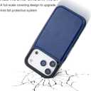 ONETOP Compatible with iPhone 17 Pro Wallet Case with Card Holder, PU Leather Kickstand Card Slots Case, Double Magnetic Clasp and Durable Shockproof Cover 6.3 Inch (Blue)