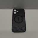 FotoZ 17MM Thread Lens Phone Case with Magnetic for iPhone 16, Compatible with All Telescope Macro Fisheye Wide Angle Lenses with 17mm Thread (iPhone 16) Black