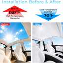 Off-White Roof Sunshade for 25-26 Tesla Model Y Juniper