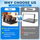 Big Screen Phone Magnifier,Screen Magnifier for Cell Phone,HD Screen Expander for Movies and Videos, Portable Magnifying Screen for Travel,Screen Magnifier Compatible with All Phones (10in, Black)