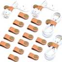 CAILLU Cord Organizer,Cord Keeper,Cable Organizer USB Holder,Cable Management,Cable Straps,Earbud case,wrap Headset Winder,Phone Earphone Clips Ties Stocking Stuffers for Men Gifts (Light Brown 20)