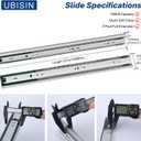 4 Pairs Soft Close Drawer Slides 22 Inch Full Extension Dresser Rails Heavy Duty Ball Bearing Kitchen Cabinet Drawer Glides Side Mount Tool Box Trash Can Runners 100 LB Capacity