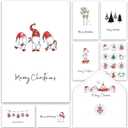 BGTCARDS Christmas Cards - Pack of 24, 6 Assorted Designs Merry Christmas Cards with Envelopes - Bulk Boxes card - Perfect to Send Warm Holiday Wishes to Friends and Family - 4" x 6" (Red)
