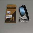 Handlebar Bike Mirror, Scratch Resistant Glass Lens, Ajustable and Rotatable Safe Rearview Bicycle Mirror (B: Blue Lens for Left)