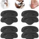 4D Cloud Honeycomb Heel Pads for Loose Shoes, Soft Gel Heel Grips for Shoes Too Big, Cushion Protectors Inserts for Blisters, Heel Pain, Shoe Fillers for Women Men (4D Cloud Mesh Black4, 4Pairs)