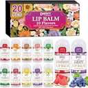 Bath Bombs Mothers Day Gifts for Women Mom Her Daughter Wife Set - 12Pack Handmade Natural & Organic, Spa Relaxing Birthday Gifts for Men, Aromatherapy Bubble Bath, Amazing Present for Wife & Kids; DMSKY 20 Pack Mini Lip Balm, Natural Lip Balm Bulk with Vitamin E and Coconut Oil, Moisturizing Lip Balms for Dry Cracked lips - 10 Flavors