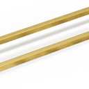 homdiy 6 Pack Gold Cabinet Handles Brushed Brass Drawer Pulls Stainless Steel Hardware for Cabinets 12-3/5 Inch Hole Centers