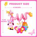 Jollybaby Crib Stroller Car Seat Toys for Baby 0-3-6-9-12 Months, Tummy Time Hanging Sensory Toys for Newborn with Music Box and Teether, Spiral Carseat Toy for Infant Boys Girls Gifts (13-Pink)