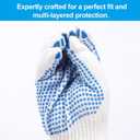 12 Pairs Cotton Work Gloves with Grip Dots, Anti-Slip PVC Dotted Knit Safety Gloves for Construction, Warehouse, Gardening