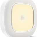 Motion Sensor Battery Operated Lights For Closet, Indoor Wireless Activated LED Ceiling Light Battery Powered 300LM for Stair Kitchen Porch Bathroom Hallway Bedroom Garage, Warm Step Light