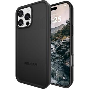 Pelican Protector iPhone 16 Pro Max Case [Compatible with MagSafe] Rugged Magnetic Phone Case with 16ft Military-Grade Drop Protection - Heavy Duty Phone Cover for iPhone 16 Pro Max - Black